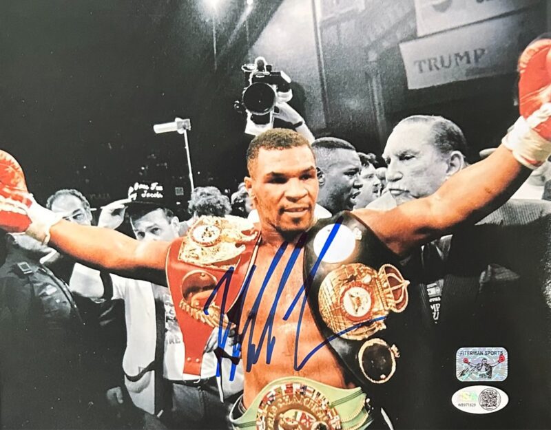 Mike Tyson Signed Autographed 8x10 Photo JSA & Mike Tyson Authentic Belts
