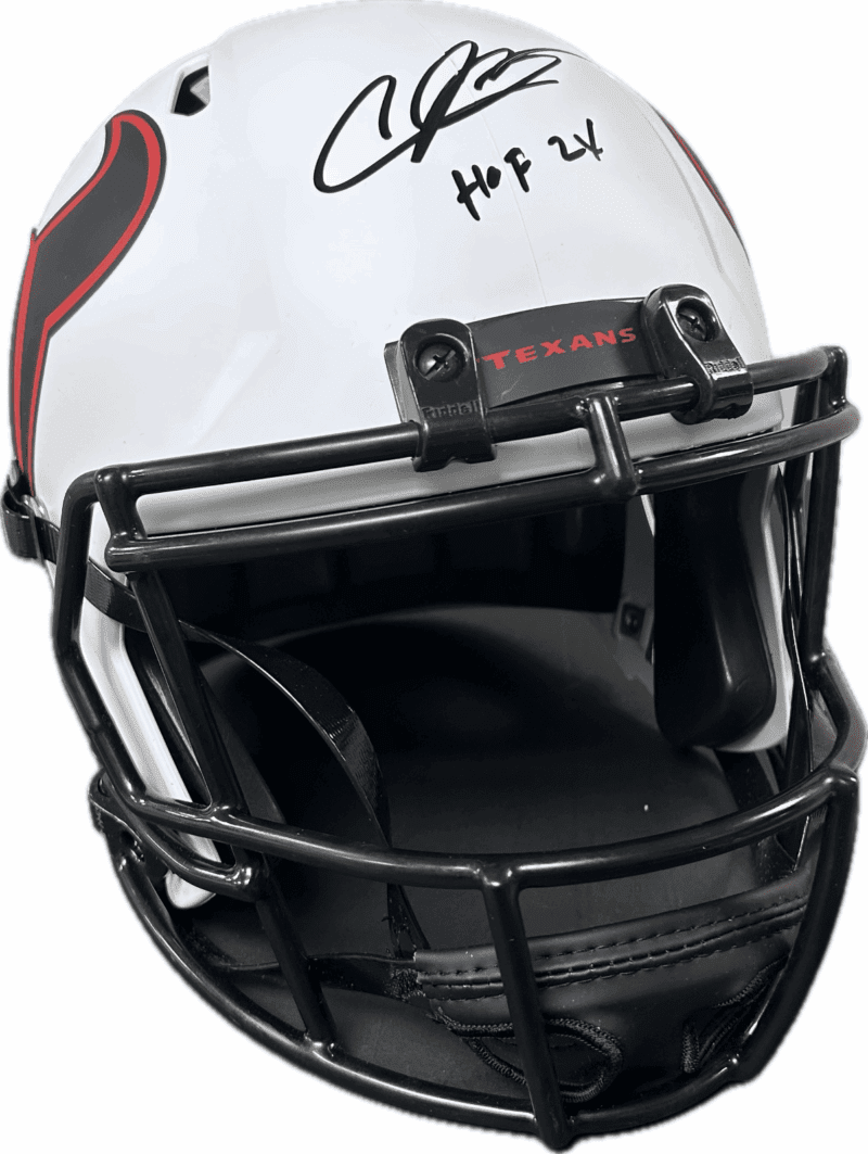 Andre Johnson Signed Houston Texans Full Size Lunar Helmet JSA Authentic HOF 24
