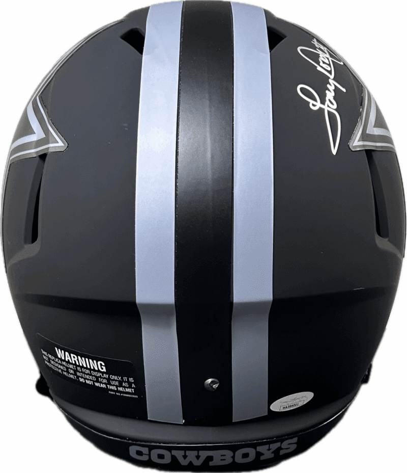 Tony Dorsett Signed Dallas Cowboys Full Size Speed Eclipse Helmet JSA Authentic - Image 6