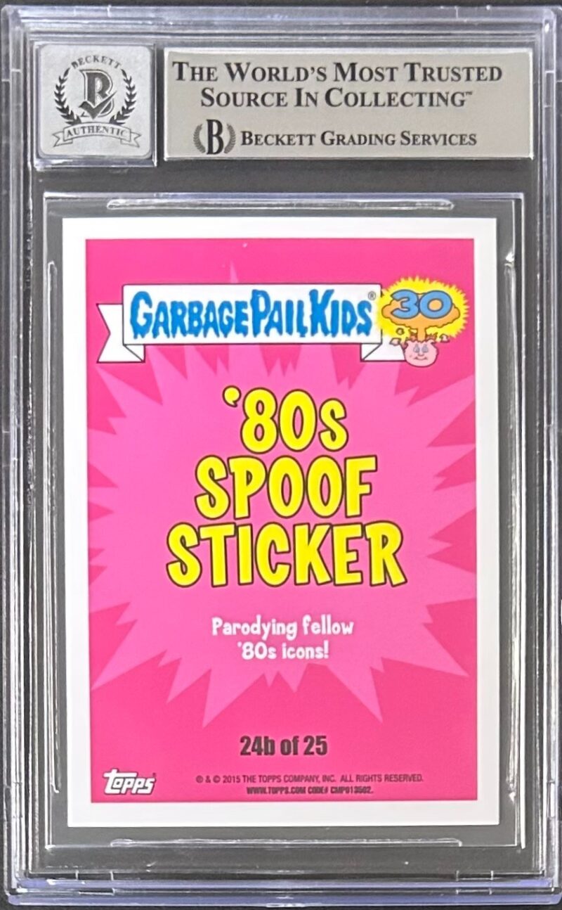 Mike Tyson Signed 2015 Garbage Pail Kids Card #24B  Beckett 14609381 Auto 10 - Image 2