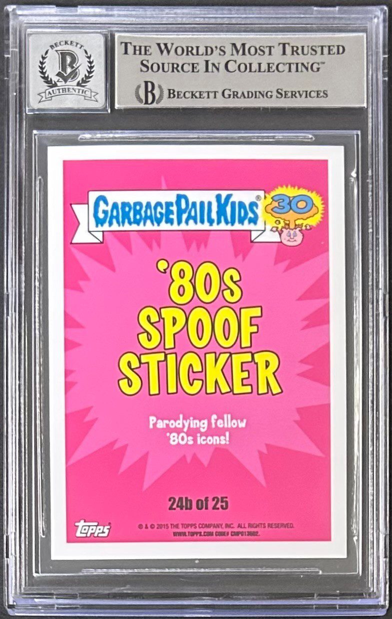 Mike Tyson Signed 2015 Garbage Pail Kids Card #24B Beckett 14609380 Auto 10 - Image 2