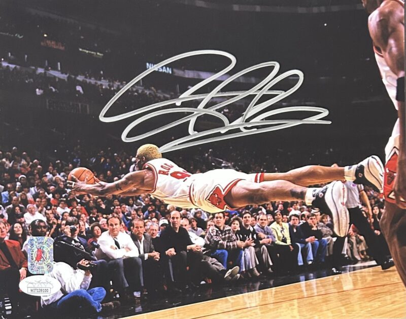 Dennis Rodman Signed Autographed 8x10 Photo JSA Authentic Chicago Bulls 4