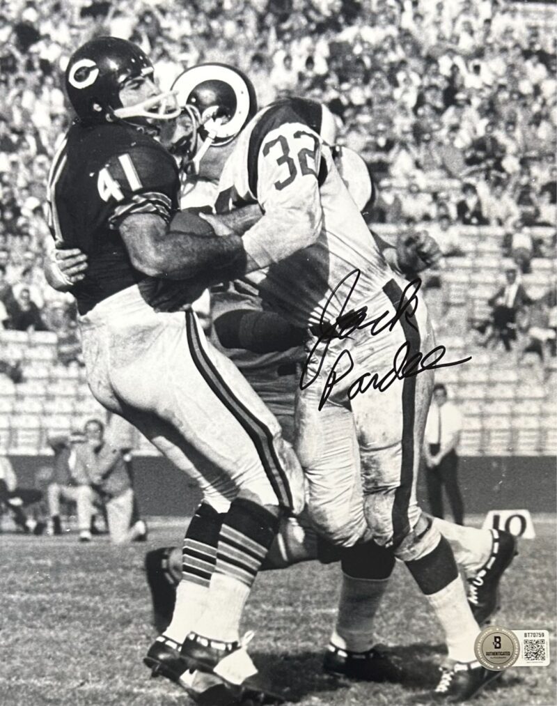 Jack Pardee Signed Autographed 8x10 Photo Beckett Los Angeles Rams #3