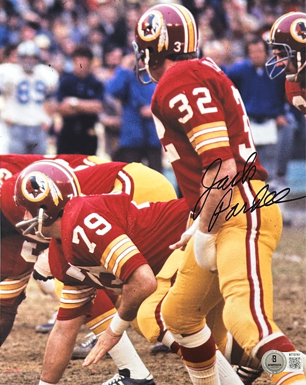 Jack Pardee Signed Autographed 8x10 Photo Beckett Washington Redskins #2