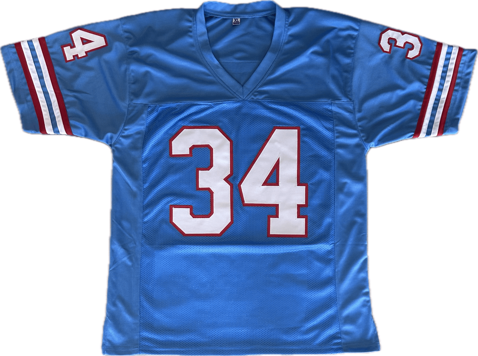 Earl Campbell Signed Autographed Custom Blue Red White Stats Jersey JSA Authen - Image 3