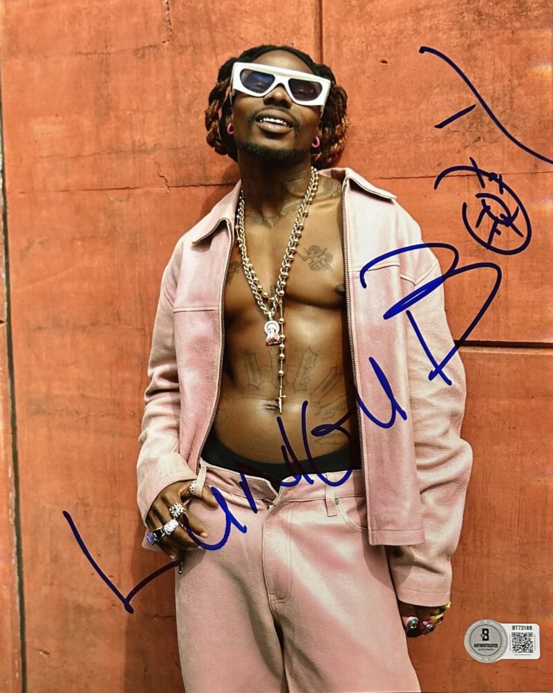 Asake Signed Autograph 8x10 Beckett Rapper 1