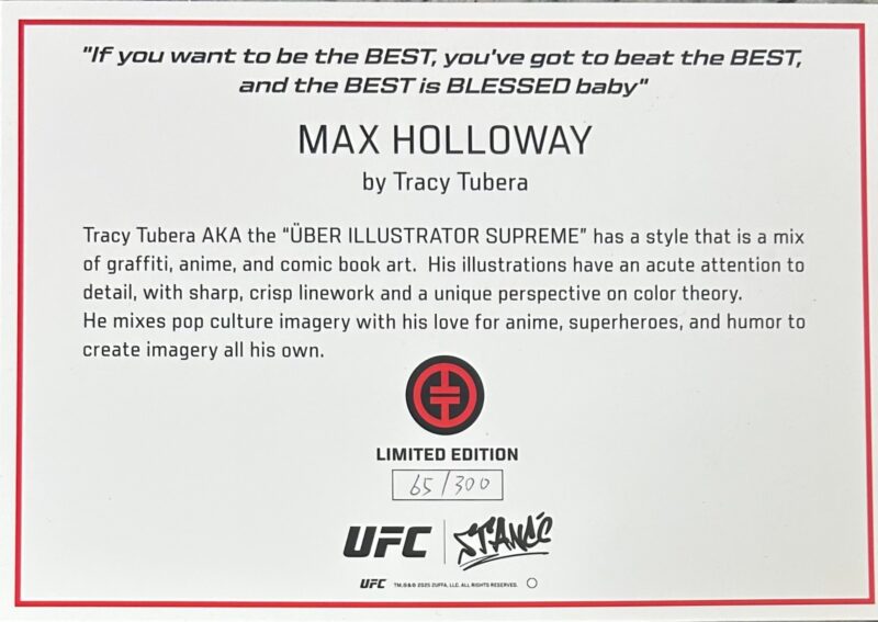 Max "Blessed" Holloway by Tracy Tubera UFC Stance Figure 65/300 - Image 6
