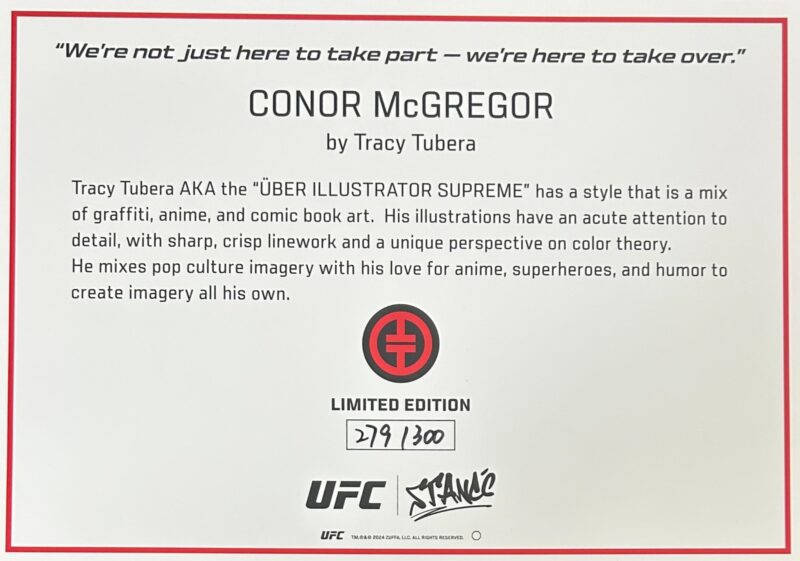 Conor McGregor 7" x 9" – with Victory Flag by Tracy Tubera 279/300 - Image 5