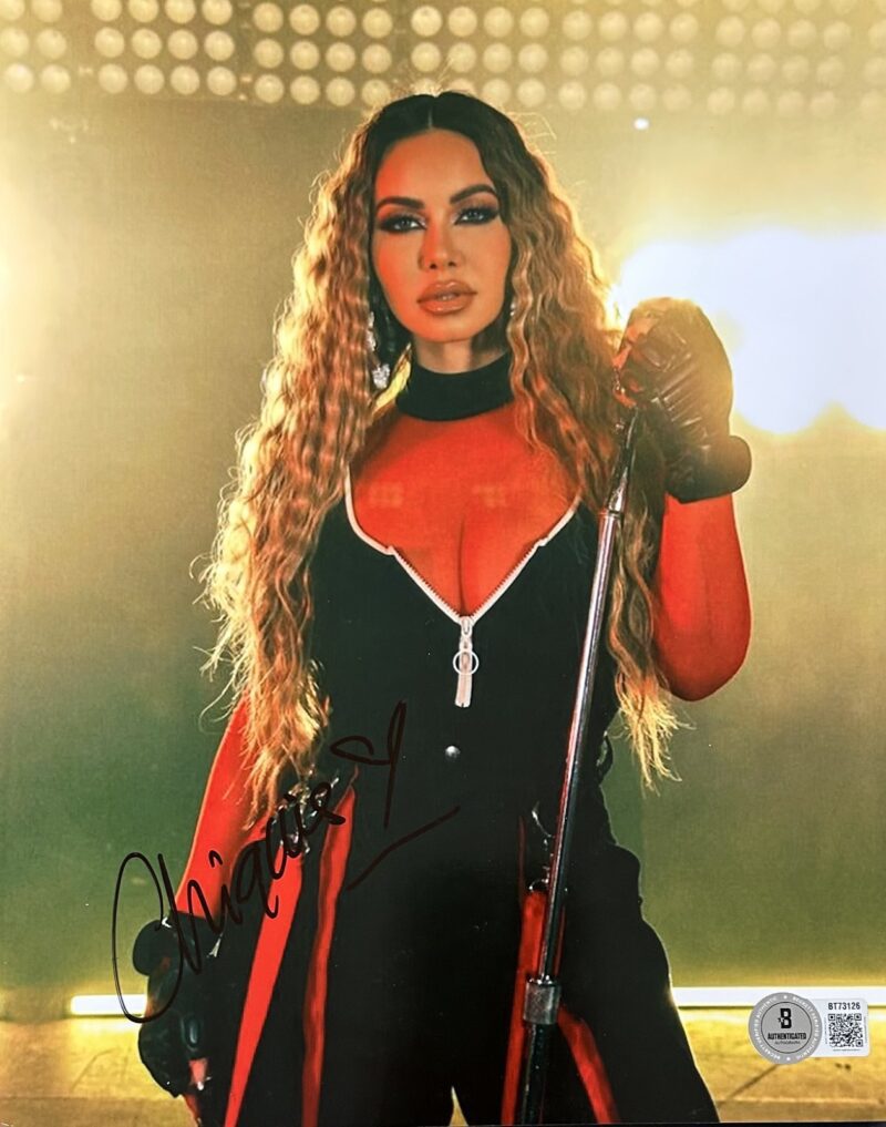 Chiquis Rivera Signed Autograph 8x10 Beckett Singer #1