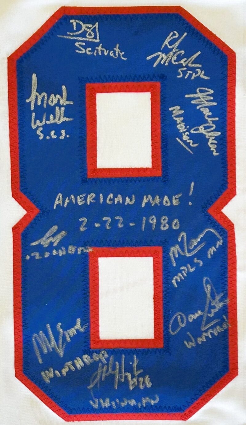 Miracle On Ice Signed Custom Red/White/Blue Jersey Beckett 19 Autos Jersey 6/10 - Image 3