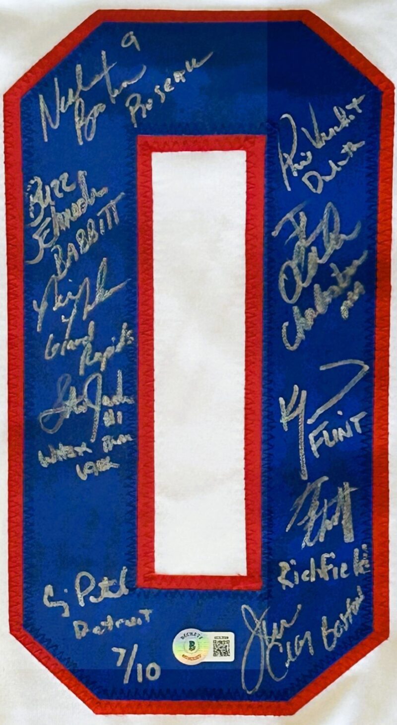 Miracle On Ice Signed Custom Red/White/Blue Jersey Beckett 19 Autos Jersey 7/10 - Image 4
