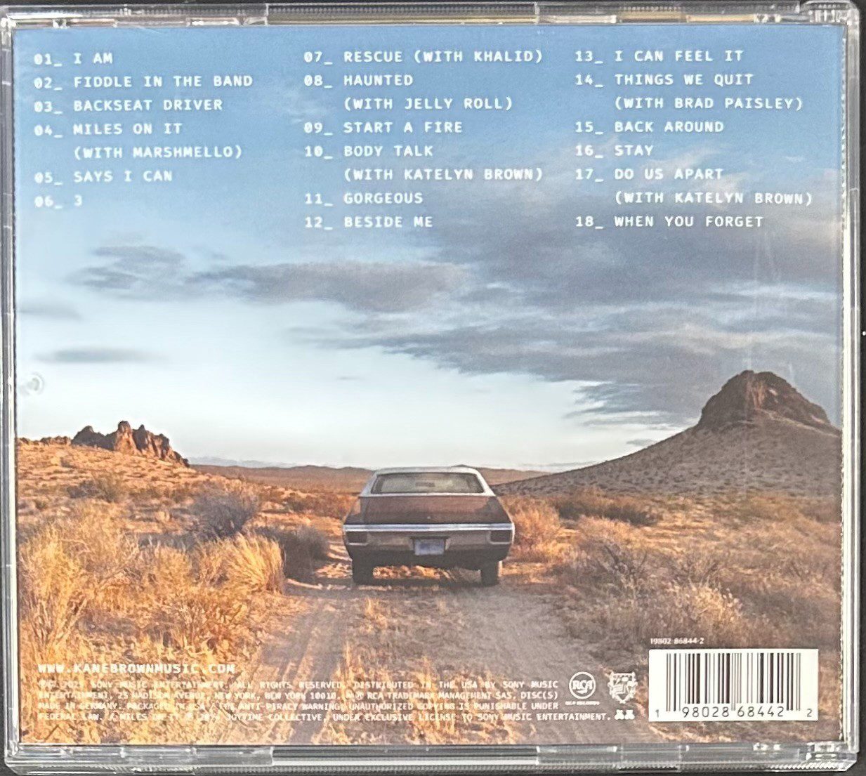 Kane Brown Signed Autographed The High Road CD Booklet Beckett Authentic BT70878 - Image 2