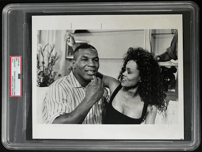 Mike Tyson Original 1988 Type 1 Photograph PSA/DNA with Robin Givens