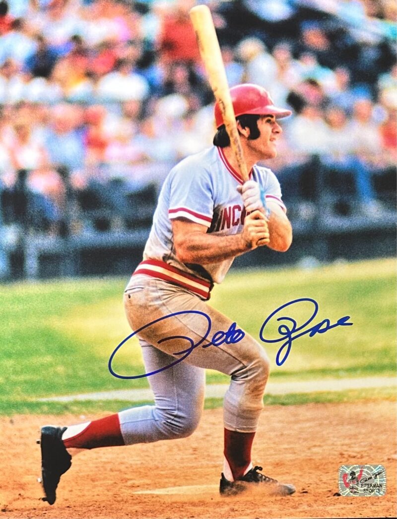 Pete Rose Signed Autographed 8x10 Photo Pete Rose Exclusive Hologram Red 5