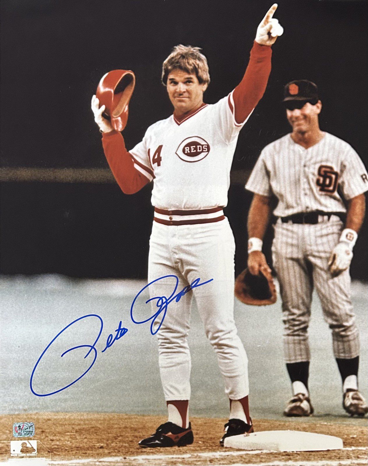Pete Rose Signed Autographed 16x20 Photo Pete Rose Exclusive Hologram REDS 8