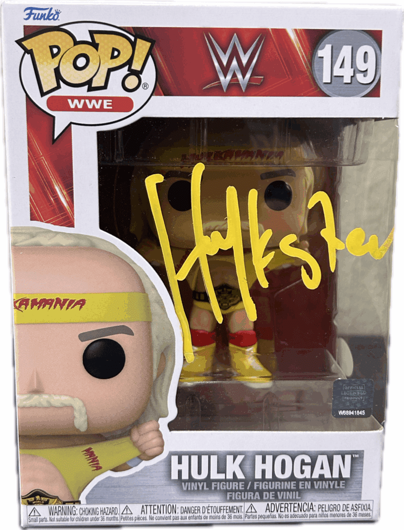 Hulk Hogan "HULKSTER" Signed Autographed Funko POP 149 JSA Authenticated Yellow