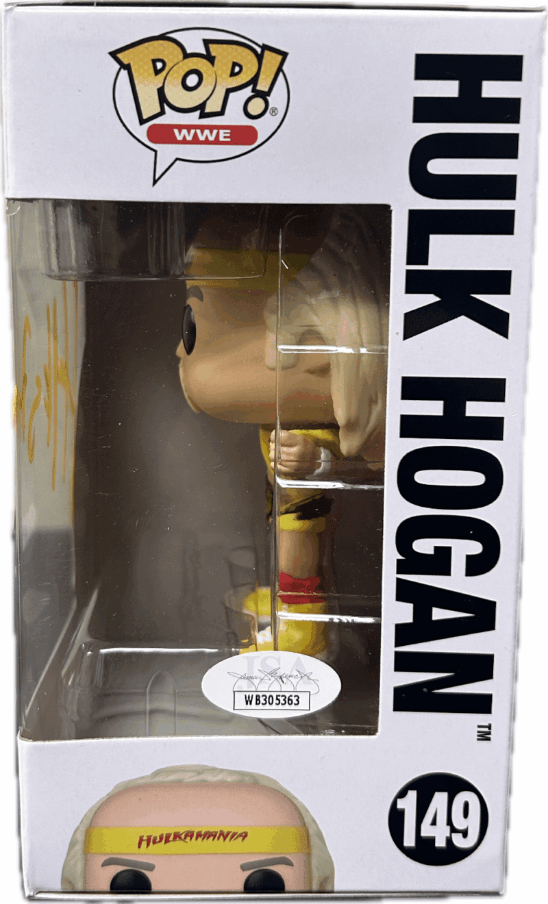 Hulk Hogan "HULKSTER" Signed Autographed Funko POP 149 JSA Authenticated Yellow - Image 2