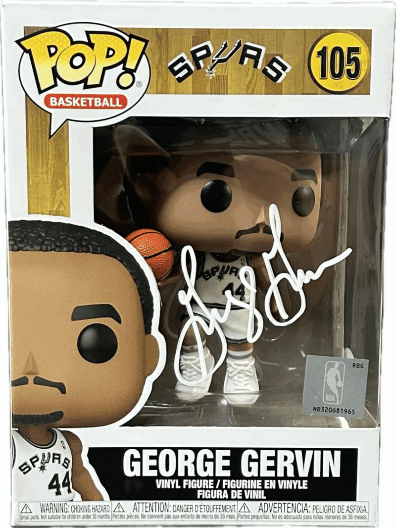 George Gervin Signed Autographed Funko POP 105 JSA Authentic San Antonio Spurs