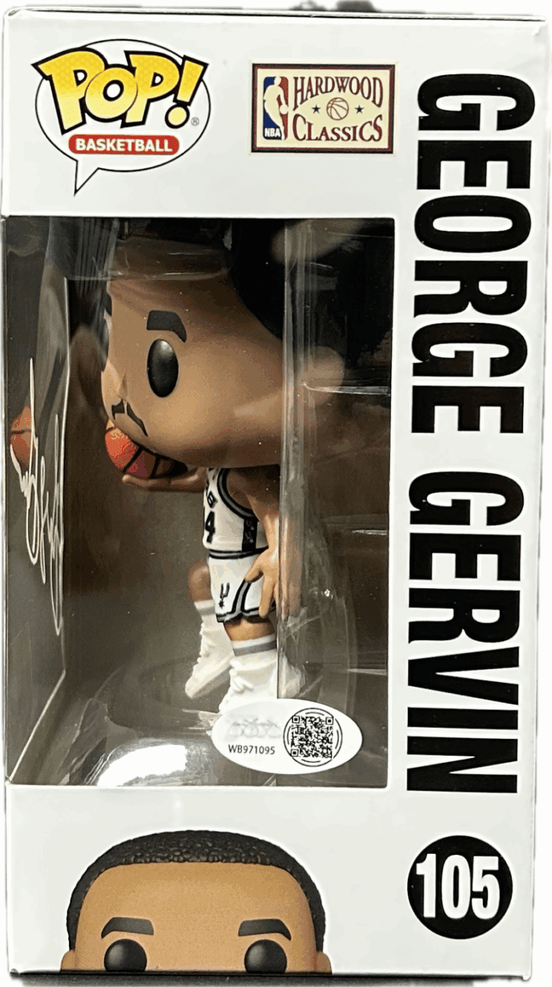 George Gervin Signed Autographed Funko POP 105 JSA Authentic San Antonio Spurs - Image 3