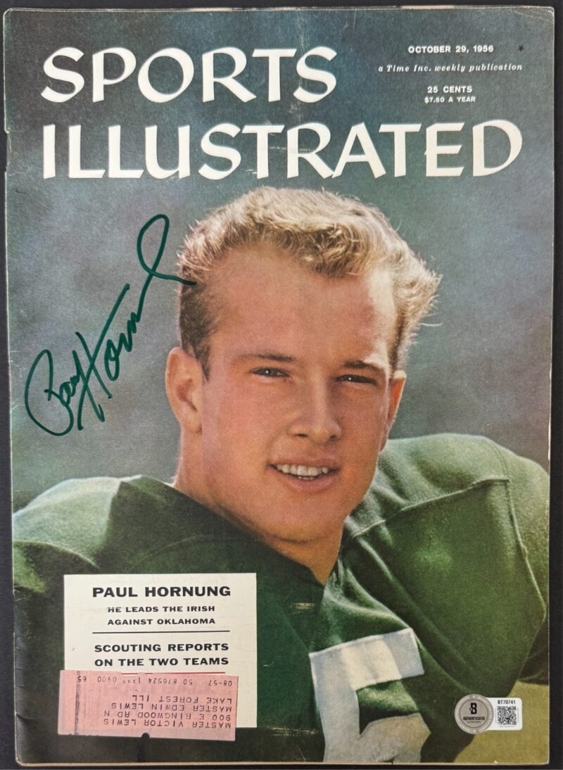 Paul Hornung Signed Oct. 29, 1956 Sports Illustrated Magazine Beckett Packers