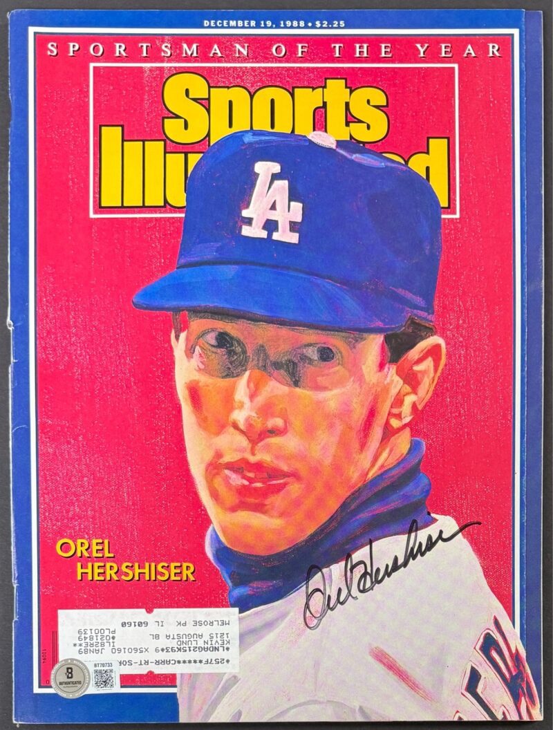 Orel Hershiser Signed Dec. 19, 1988 Sports Illustrated Magazine Beckett Dodgers