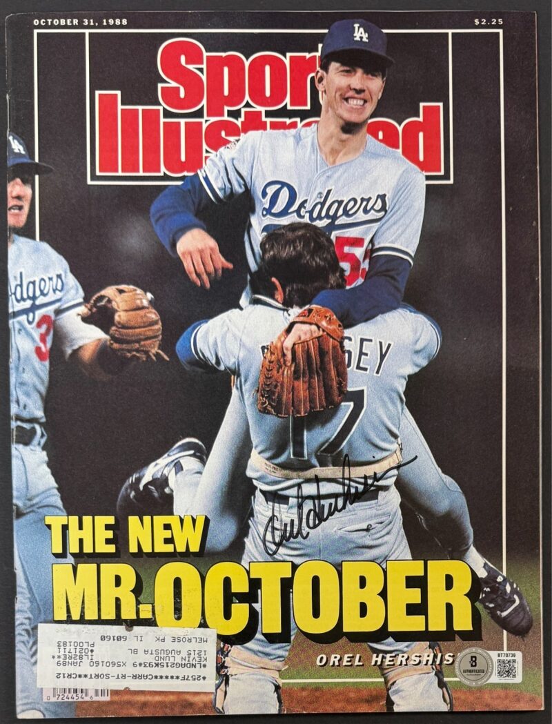 Orel Hershiser Signed Oct. 31, 1988 Sports Illustrated Magazine Beckett Dodgers