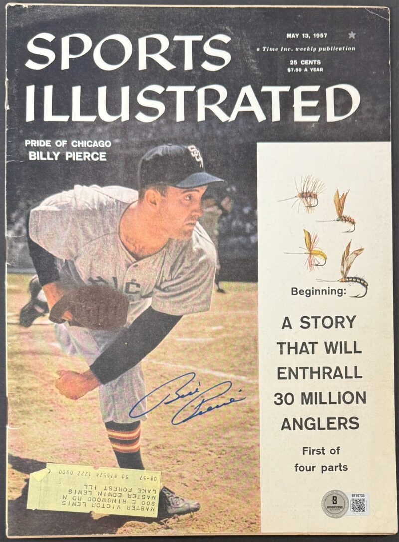 Billy Pierce Signed May 13, 1957 Sports Illustrated Magazine Beckett White Sox
