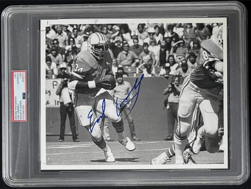 Earl Campbell Signed Original 1983 Type 1 Photograph PSA/DNA Houston Oilers