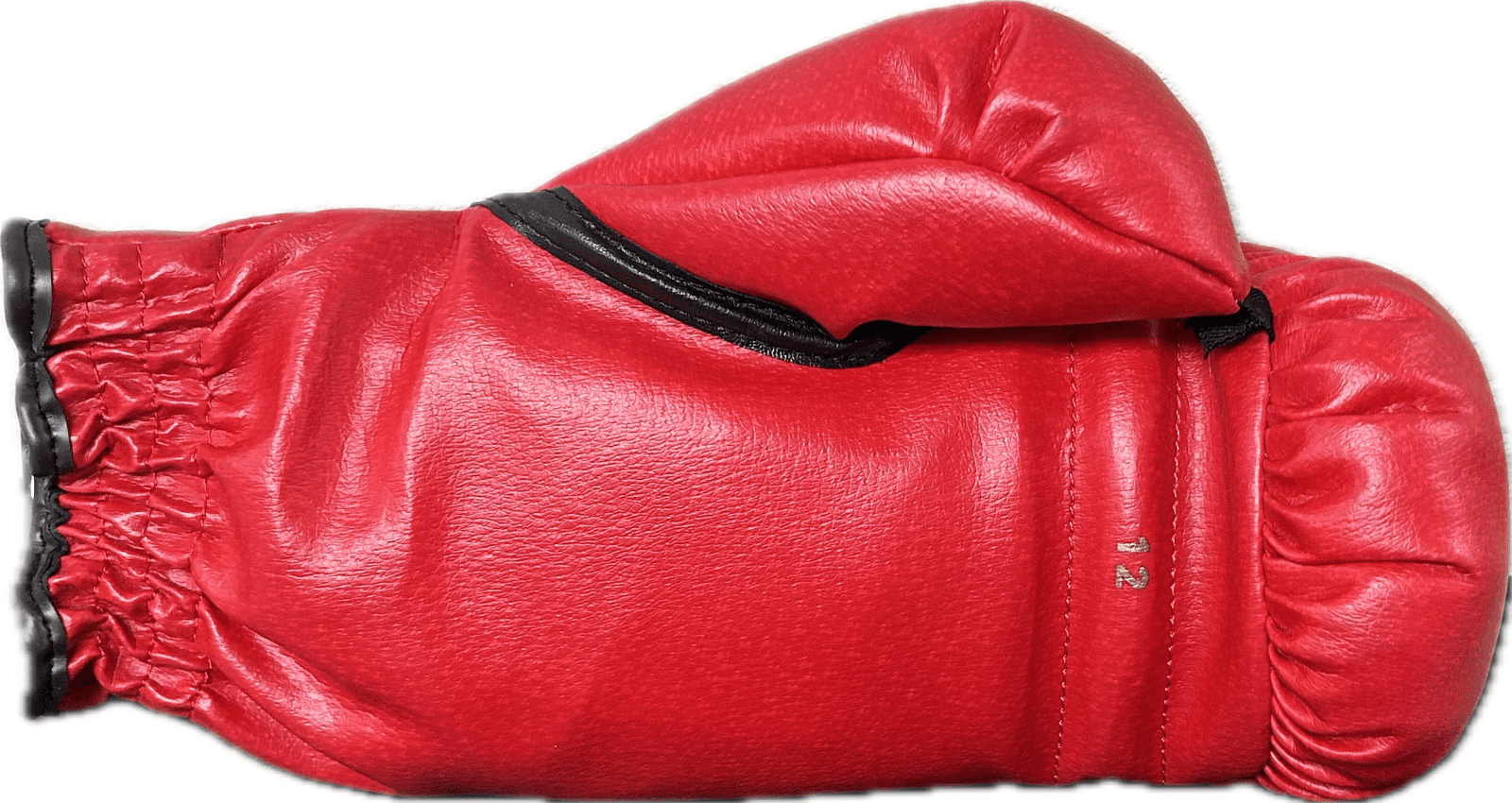Mike Tyson Evander Holyfield & Don King Signed Red Boxing Glove Beckett Letter 2 - Image 6