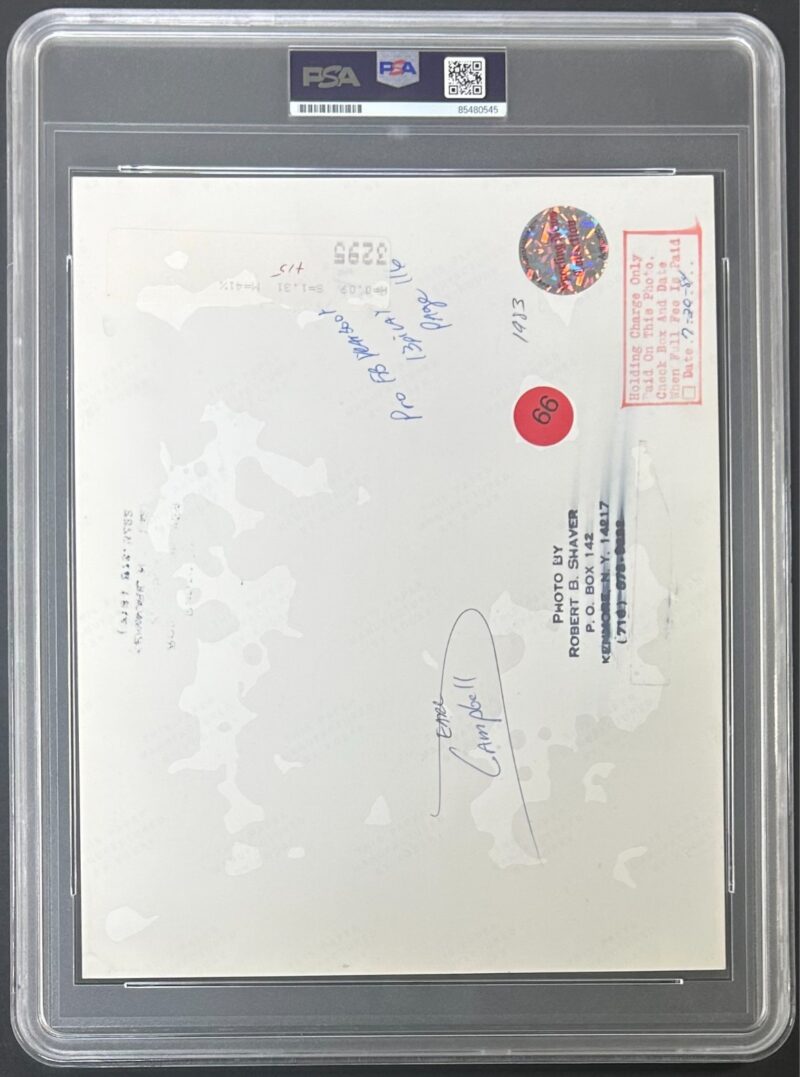 Earl Campbell Signed Original 1983 Type 1 Photograph PSA/DNA Houston Oilers - Image 4