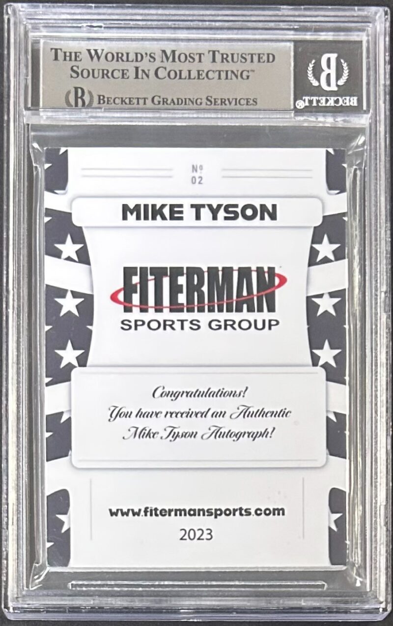 Mike Tyson 2023 Fiterman Sports Exclusive Card Beckett 15989656 - Image 2