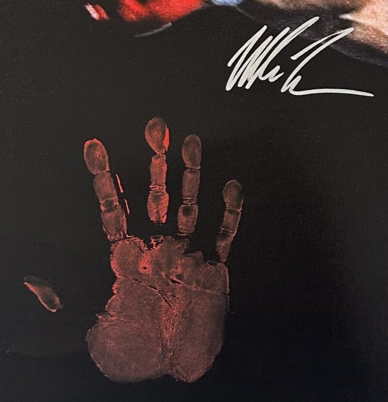 Mike Tyson Original Handprint Unstretched 20x36 Canvas Signed JSA WP276669 Punch - Image 2