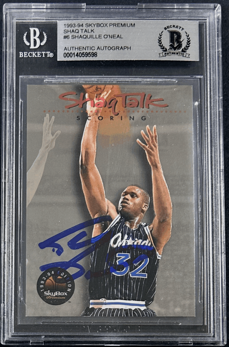 Shaquille Shaq O'Neal Signed 1993-94 Skybox Premium Card #6 Beckett 14059598