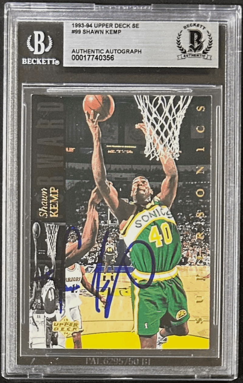 Shawn Kemp Signed 1993-94 Upper Deck SE Card #99 BAS 17740356 Supersonics