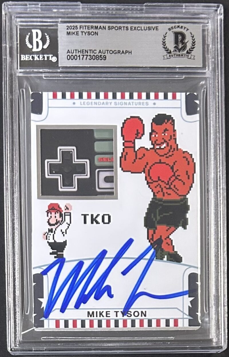 MIKE TYSON 2025 Fiterman Sports Exclusive Punch Out Signed Card BAS 17730859 B