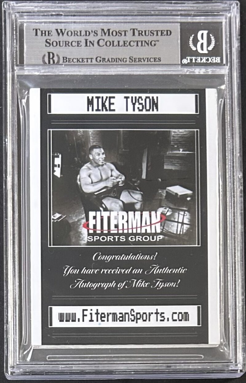 MIKE TYSON 2025 Fiterman Sports Exclusive Punch Out Signed Card BAS 17730826 B - Image 2