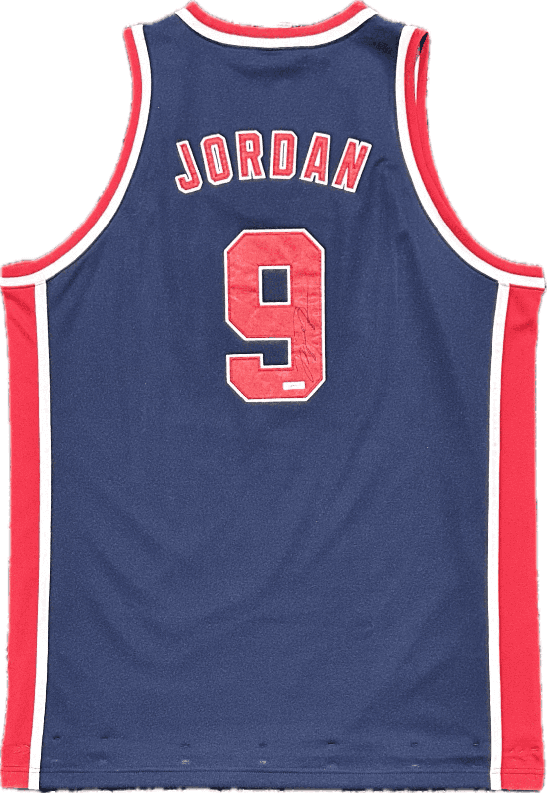 Michael Jordan Signed Nike 1984 USA Olympics Blue Jersey #9 UDA Beckett & GOAT