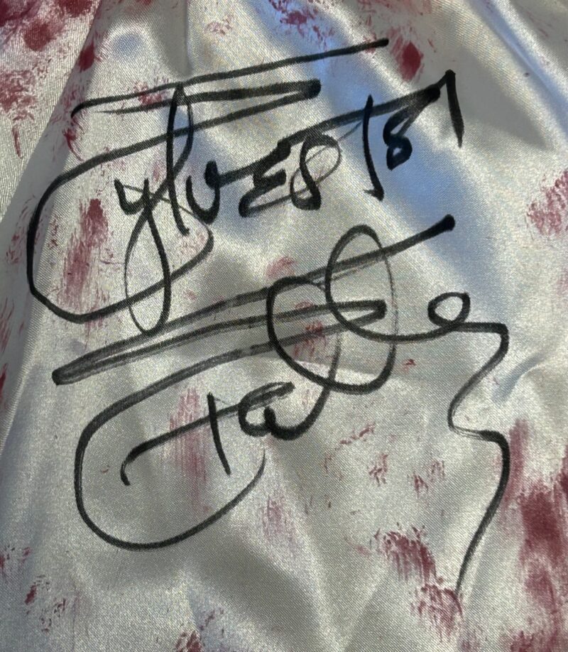 Sylvester Stallone Signed Rocky Framed Bloody Trunks JSA Authenticated - Image 3