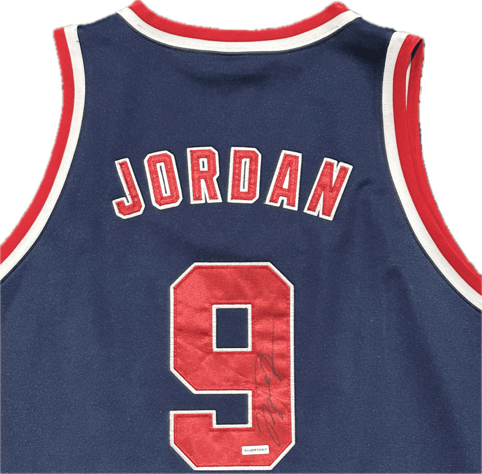 Michael Jordan Signed Nike 1984 USA Olympics Blue Jersey #9 UDA Beckett & GOAT - Image 2