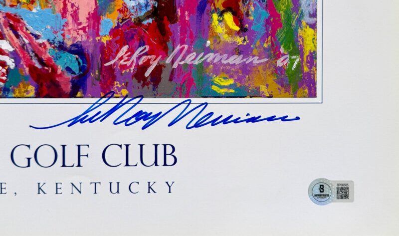 LeRoy Neiman Signed 2008 37th Ryder Cup Poster 32x24 Beckett Valhalla Golf Club - Image 2