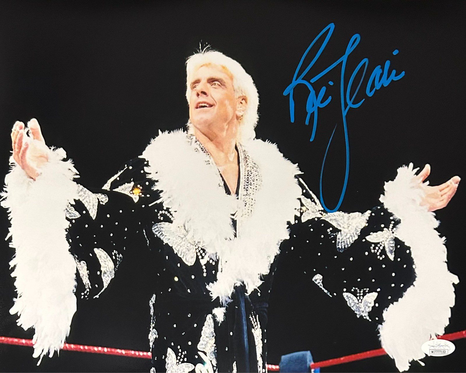Ric Flair Signed Autographed 11x14 Photo JSA Authentic WWE WCW #11 Blue Paint