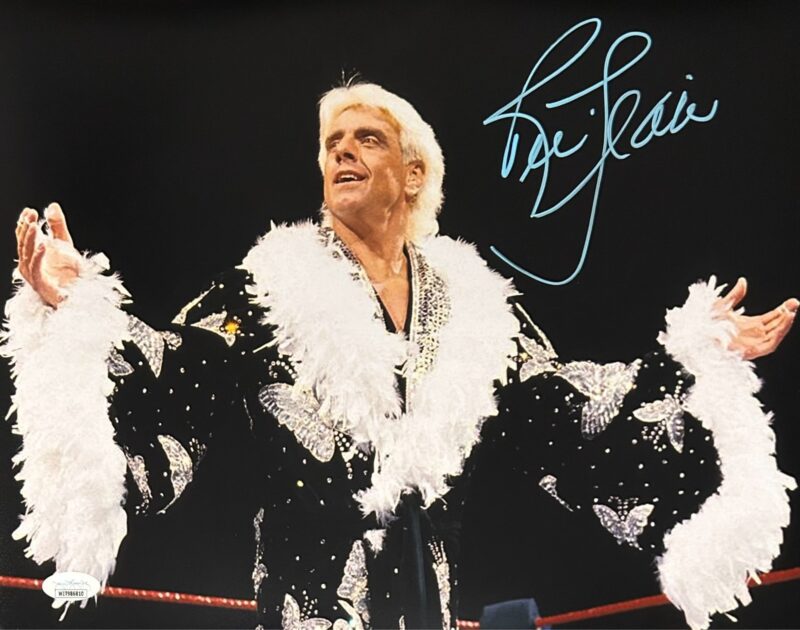 Ric Flair Signed Autographed 11x14 Photo JSA Authen WWE WCW #11 Light Blue Paint