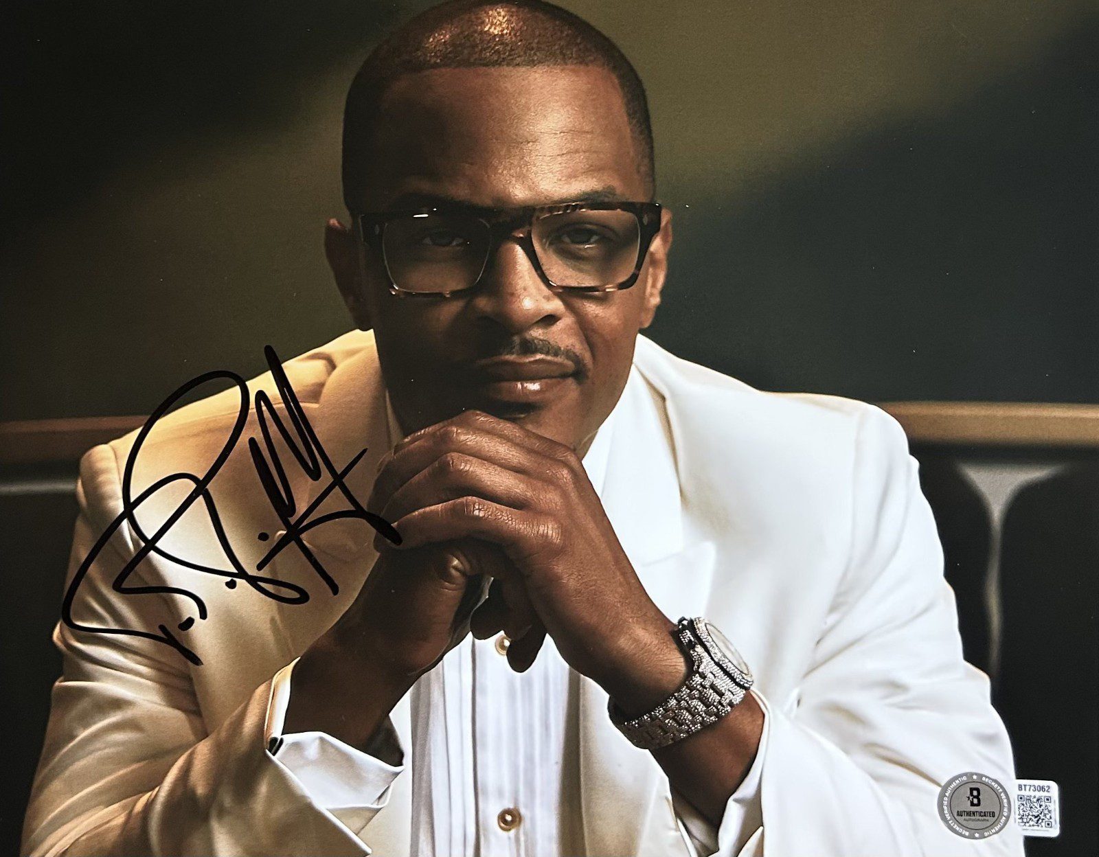 T.I. Signed Autograph 8x10 Beckett Rapper #2 BT73062 Rap Hip-Hop Artist