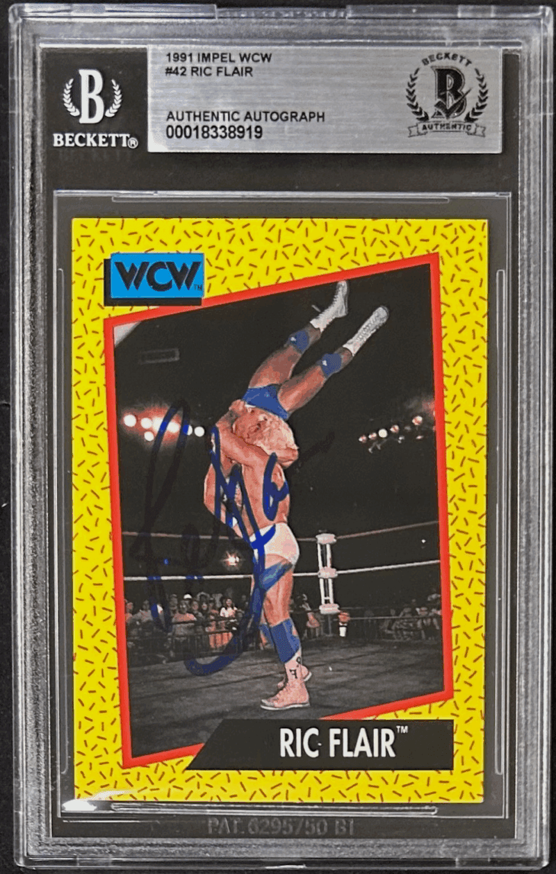 Ric Flair Signed 1991 Impel WCW Card #42 Beckett 18338919