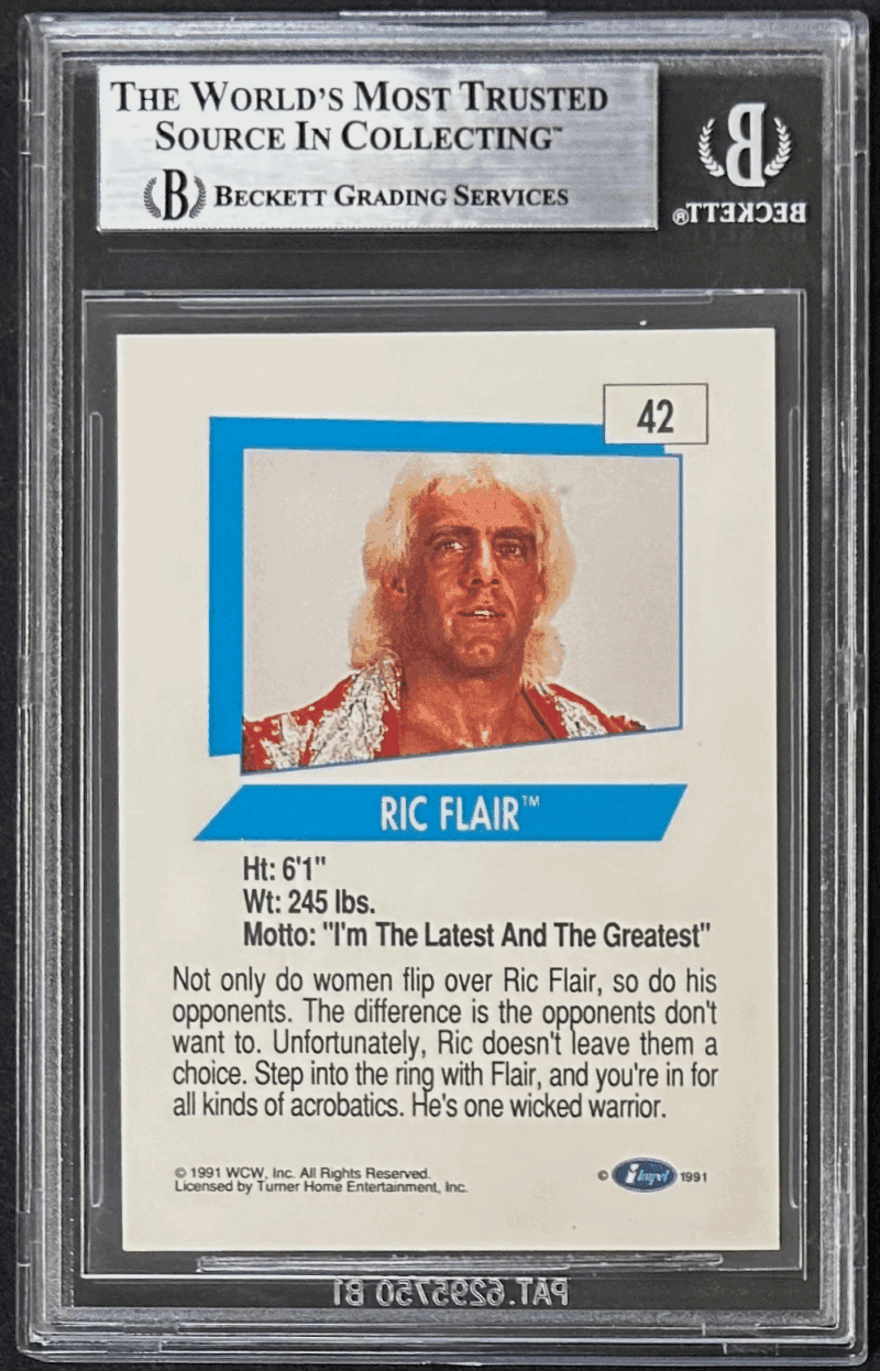Ric Flair Signed 1991 Impel WCW Card #42 Beckett 18338919 - Image 2