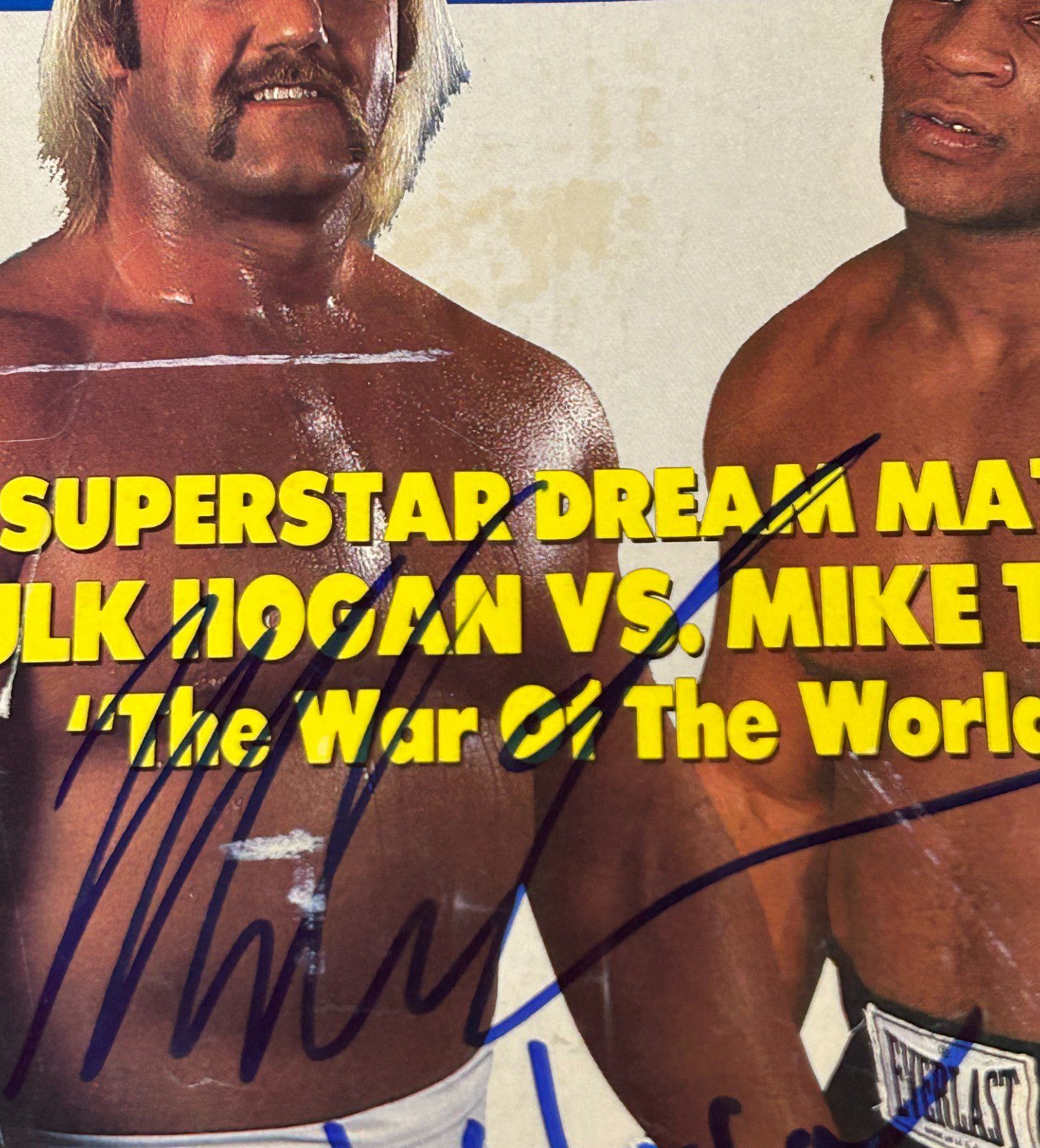 Mike Tyson Hulk Hogan Signed Wrestling Superstars Magazine JSA & Tyson Authen - Image 3