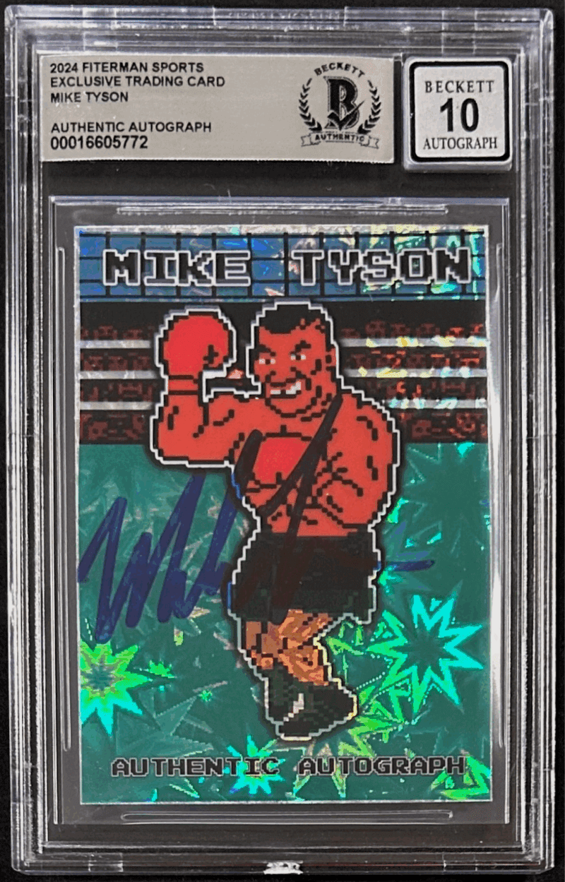 Mike Tyson Signed 2024 Fiterman Sports Exclusive Card BAS 16605772 PO 3 Auto 10