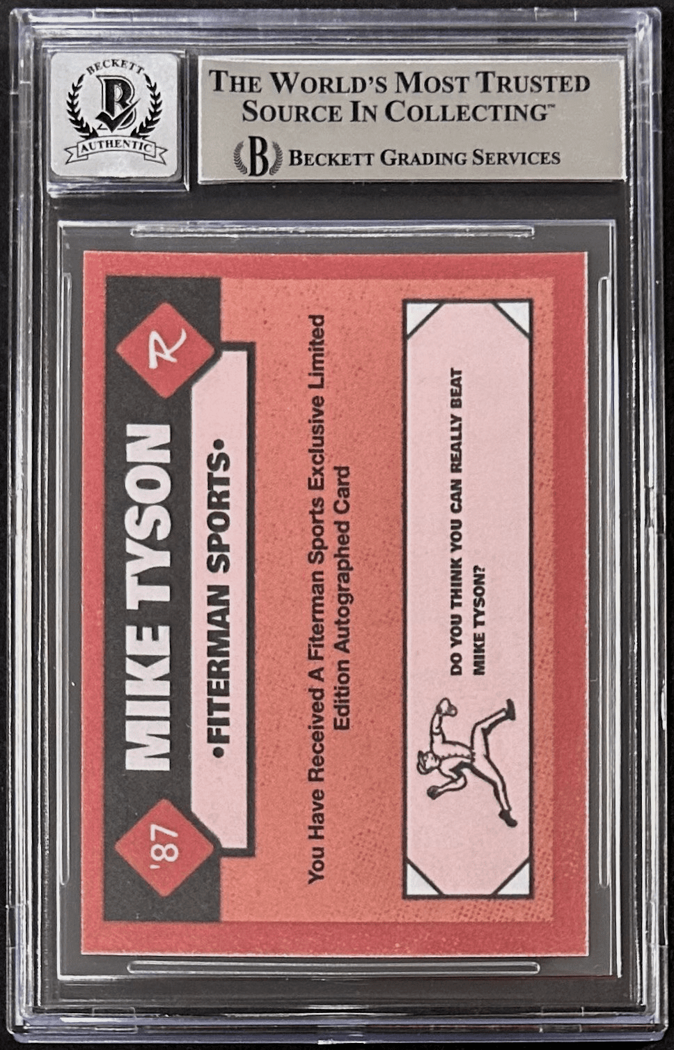 Mike Tyson Signed 2024 Fiterman Sports Exclusive Card BAS 16606189 PO 2 Auto 10 - Image 2