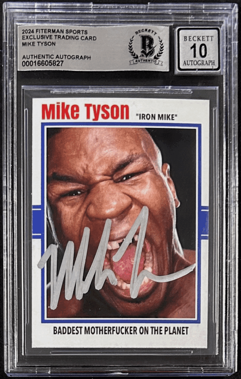 Mike Tyson Signed 2024 Fiterman Sports Exclusive Card BAS 16605827 Auto 10