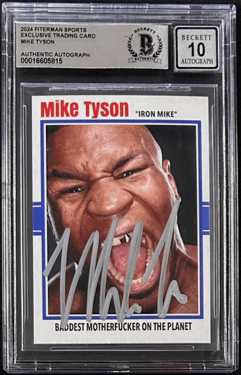 Mike Tyson Signed 2024 Fiterman Sports Exclusive Card BAS 16605815 Auto 10